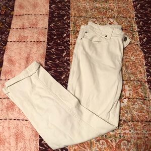 Cropped cotton/khaki pants
